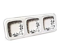 Marco Triple para la Serie 36.480 de mecanismos de Superficie de Blanco Electro Dh 36.480/MT, Color Blanco, 8430552111626