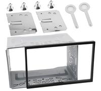 Marco universal de montaje de radio de coche, 2 DIN, marco de metal doble, kit de montaje para fascia, 2 DIN para radio de coche con marco para VW doble DIN Auto Radio Auto DVD Player GPS navegación