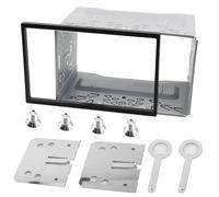 Marco universal de montaje de radio de coche, 2 DIN, marco de metal, kit de montaje para fascia, 2 DIN, para radio de coche doble DIN, radio de coche, reproductor de DVD, navegación, GPS