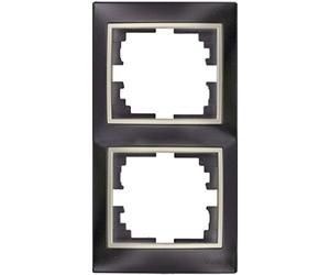 Marco Vertical para 2 Elementos Negro 81X154X10MM S.Europa SOLERA