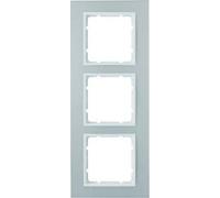 Marco3 elementos Berker By Hager B7 10136914 Aluminio/Blanco Mate