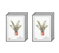 MARCOFOTO Set de 6 Marcos de Fotos A3 (29,7x42 cm) - Marcos de PVC Color Negro con Cristal - Para Diplomas, Posters o Fotos - Decoracion de Pared Vertical u Horizontal