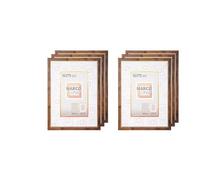 MARCOFOTO Set de 6 Marcos de Fotos - Marco Para Cuadros - Marco de Fotos - Marco Foto - Marcos Cuadros - Marcos Fotos Pared con Plexiglas - Marco Fotos - Marcos Madera MDF Marron - 50X70