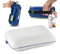 Marcolumb Cojín de Viaje ergonómico de Espuma viscoelástica con Funda para regulación de la Temperatura, Fabricado en Verde (Blanco EE.UU.)