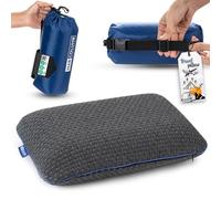 Marcolumb Cómoda almohada de espuma viscoelástica para viajes y camping, bolsa portátil fácil de llevar, funda de almohada reguladora de temperatura, perfecta para viajar