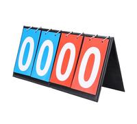 Marcón de flip manual, marcador de puntaje portátil de marcador deportivo 2/3/4 dígitos para el portátil portátil para la mesa para el tenis de la mesa Basketball Baseball (Marcador de cuatro dígitos)
