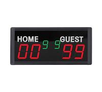 Marcón Digital Portátil LED de 6 Dígitos, Marcador Electrónico de Mesa con Marcador Digital de Material de Aleación de Aluminio Remoto para Baloncesto, Fútbol, tenis y Más Juegos