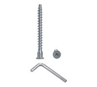 Marcopol Paquete de 70 piezas de cabeza avellanada hexagonal interna 7 x 70 mm tornillos para muebles, tornillo de confirmación para madera, chapado en zinc, pernos de fijación (70, 7 x 70 mm), plata