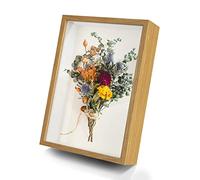 Marcos con Profundidad,21x 29,7cm Marco de Caja de Sombra,Marco de Fotos 3D,Caja de Memoria para Recuerdos,Marco de Objeto Rellenable Forma Cuadrada para Colgar en Pared o Escritorio(Madera)