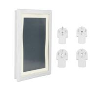 Marcos de Arte para Niños, 33 X 24 Cm Marco de Exhibición de Arte para Niños con Apertura Frontal con 4 Clavos, Marcos de Arte para Niños Marcos de Fotos para Niños (Blanco)