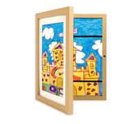 Marcos de arte para niños, apertura frontal, tamaño A4, marco de fotos para niños, muestra imágenes en vertical u horizontal, marcos de almacenamiento para obras de arte para niños, dibujo y