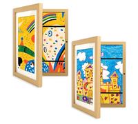Marcos de arte para niños, apertura frontal, tamaño A4, marco de fotos para niños, muestra imágenes en vertical u horizontal, marcos de almacenamiento para obras de arte para niños, dibujo y