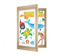 Marcos de arte para niños, marco magnético para exhibición de proyectos de arte, colgador de fotos reutilizable con correas elásticas, suministros escolares divertidos para niños y niñas