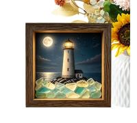 Marcos De Arte | Recuerdo De Playa con Vitrina De Luminosa con Luz Cál