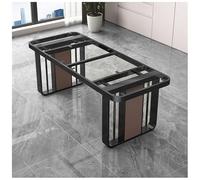 Marcos de escritorio rectangulares de acero inoxidable resistentes al calor y al desgaste, esquinas redondeadas, perfectos para mesas de conferencias y comedor, 28.7 pulgadas de altura