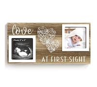 Marcos de fotos de escaneo de bebé para imágenes de ecografía de 3 x 3 pulgadas, ideas de anuncios de embarazo, regalo de baby shower para revelación de género, nueva mamá esperando que los padres