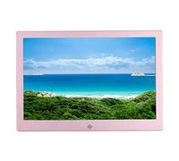 Marcos de Fotos Digitales Caja de Metal para el hogar de 12 Pulgadas Álbum electrónico HD de Escritorio, Reloj/Reloj Despertador/Calendario Reproductor de Publicidad, Regalo Decorativo para Monta