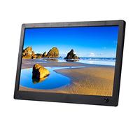 Marcos de Fotos Digitales de 15,6 Pulgadas con función de detección Humana, máquina de Publicidad montada en la Pared con Pantalla IPS con Reloj/Calendario/Tiempo de Encendido/Apagado Regalo decorati