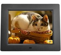 Marcos De Fotos Digitales De 8 Pulgadas, Resolución HD 1024 * 768, Carrusel De Imágenes, Reproducción De Video Y Música, Reloj/Calendario De Soporte, Control Remoto Inteligente (Negro)