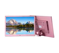 Marcos de Fotos Digitales HD, resolución 1280 × 800, Soporte para Montaje en Pared, con Control Remoto/Manual de Usuario/Soporte/Adaptador de Corriente Marco de Fotos Digitales