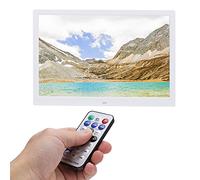 Marcos de Fotos Digitales, Marco de Fotos Inteligente HD de 15 Pulgadas, Álbum de Fotos Electrónico con Mando a Distancia, Marco Digital con Calendario, Reloj Despertador, Temporizador(EU)