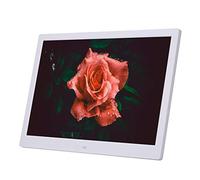 Marcos de Fotos Digitales Reproductor de Publicidad de Escritorio de 15 Pulgadas, Alta definición para el hogar, Compatible con Calendario/Reloj/Despertador/Encendido/Apagado cronometrado Regalo Deco