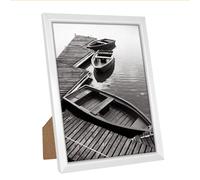 Marcos de fotos Giverny de 8 x 10, marcos de fotos blancos para exhibici n en pared o sobre la mesa, dise o simple, marco con acabado brillante,