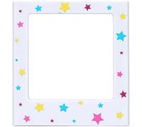 Marcos de fotos magnéticos de forma cuadrada para fotos instantáneas, marcos impresos con corazones y estrellas de dibujos animados con imanes fuertes para un uso seguro del metal (estrellas de