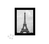 Marcos De Fotos PVC Photo Frame Wall Mounted Table Setting Transparent Picture Combination(Black,6inch)