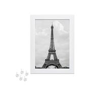 Marcos De Fotos PVC Photo Frame Wall Mounted Table Setting Transparent Picture Combination(White,7inch)