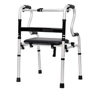 Marcos de inodoro, andador de aluminio ligero con asiento, marco plegable ancho para caminar con altura ajustable (A) (A) (A) Beauty Comes
