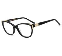 Marcos de marca sin receta de diseño de moda de gafas de marca de mujer con diamantes de imitación(color negro)