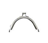 Marcos De Metal Para Monedero 1 Uds 6,5/8,5/10,5/12,5/15,5 CM Plata Brillante Semicírculo Básico Marco De Metal For Monedero Kiss Cierre Broche Accesorios For Bolsos DIY(8.5CM)