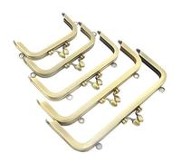 Marcos De Metal Para Monedero Superficie lisa, sin agujero, tornillo, marco de monedero, 10/12, 5/15/18/20cm, bolsa con cierre beso DIY(Mix size 5pcs)