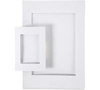 marcos de passepartout, tamaño A4+A6, tamaño del agujero 6,5x12,5+16x21 cm, blanco, 230 g, 120asstd
