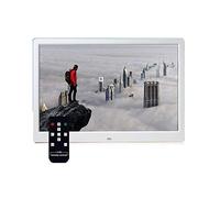 Marcos Digitales 15En Negro/Blanco Álbum de Fotos Electrónico Multifunción con Control Remoto Puede Ser Utilizada Como Decoración Del Hogar, Recuerdos,Blanco