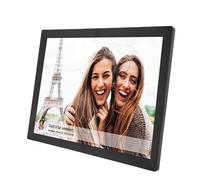 Marcos Digitales de 15 Pulgadas WLAN 1024x768 HD TN Touch -Bread Frame, Aplicación Brovero, Rotación Automática, Varios Idiomas para en Casa, Publicidad (Enchufe de la UE)