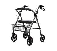 Marcos para caminar con ruedas, andador resistente con asiento, ayuda ajustable para caminar con reposabrazos soporta hasta 500 libras para ancianos y discapacitados, estrella de luz