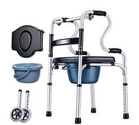 Marcos para caminar de altura ajustable, marco plegable de aluminio ligero, marco auxiliar para caminar para ancianos, andador auxiliar de rehabilitación (tamaño plateado 2) (tamaño plateado 1)