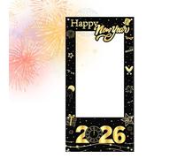 Marcos para selfies para fiestas, decoración festiva temática de Año Nuevo, accesorios para fotos 2026, para familiares, amigos, eventos nocturnos, estudios, fiestas, interiores y festividades