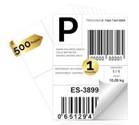 MARCPRINT 210 x 297 mm Papel Pegatina para Imprimir A4 Hojas - Papel Adhesivo para Imprimir Etiqueta por Hoja - Papel de Pegatina para Imprimir - Papel Adhesivo A4 (500 hojas, 1 etiqueta/hoja)