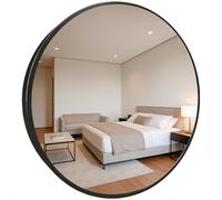 Marctani Espejo Redondo con Marco de Metal - Espejos Decorativos de Pared Elegante y Moderno - Espejo Entrada Recibidor - Ideal para Decoracion de Baño, Salon y Entraditas Recibidores