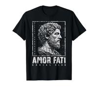 Marcus Aurelius Love of Fate Roman Stoicism Stoic Philosophy Camiseta gráfica económica, Hombre, Negro, L