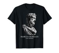 Marcus Aurelius Statue Bust Stoic Emperor Roman Philosophy Camiseta