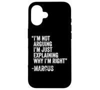 Marcus Cita Divertido Cumpleaños Personalizado Nombre Idea Ingeniero Carcasa para iPhone 16