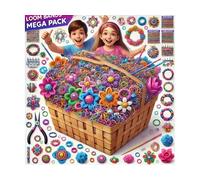 Marcus Gerardo Loom Bandes Set XXL - Set de 21,500 piezas de gomas para loom - Mega kit de bandas de loom Twister para creaciones infinitas. Kit de manualidades niña 8 años
