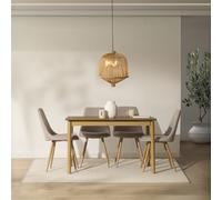 Marcus mesa de comedor extensible rectangular 120/160 de madera de roble