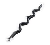 Marcy Barra de ejercicios de lujo para lats, rizos y más para entrenamientos de gimnasio en casa BBEB-7355