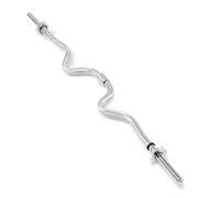 Marcy Barra roscada de 2 piezas Super Curl con Chrome Spin Lock Collars Free Pesos Accesorios para Home Gym SCB-248
