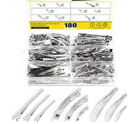 Mardatt 180 unidades de 9 estilos de clip de metal para el cabello, juego de accesorios para hacer vestirse el cabello de bricolaje, para hacer el cuidado del cabello